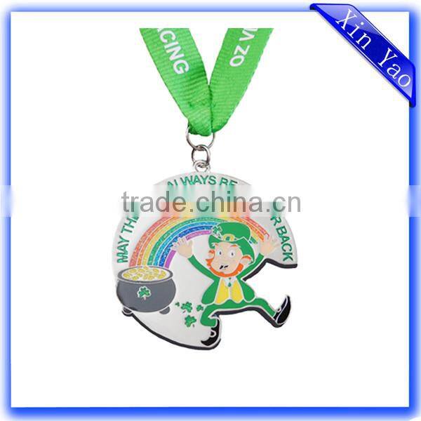 Wholesale personalized custom logo engraved silver enamel medal