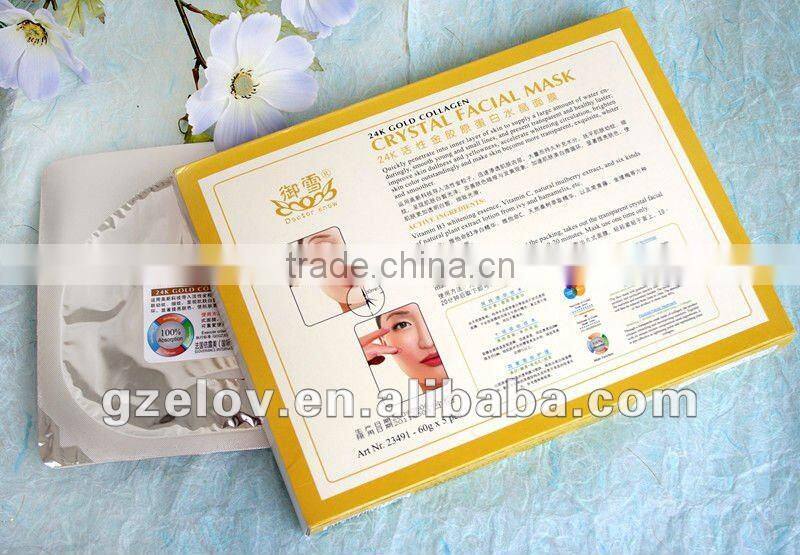 24k gold whitening crystal collagen face mask