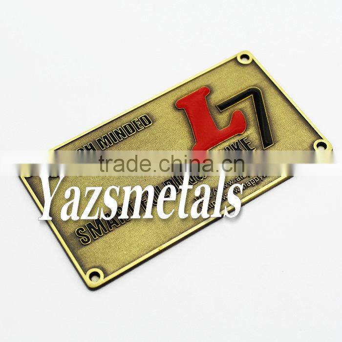 custom metal label for promotional
