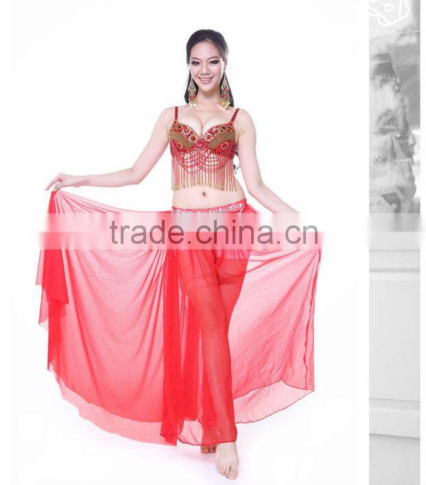 2014 High Quality Handmade Silk Beautiful Comfortable Indian Belly Dance Pants, Light Green Belly Dance Pants(2132)