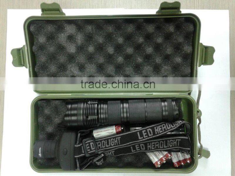 Tactical PRO gear Q5 Cree 5 Watt LED Tactical flashlight, 9 LED flashlight and 1 watt LED headlamp