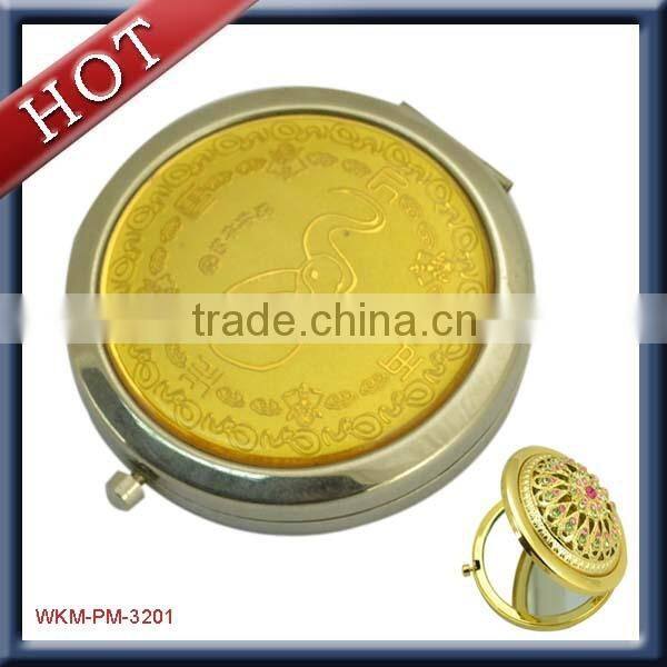 cute and fashion thin metal makeup mirror