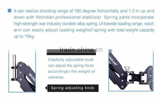 Wondlan IV 6-15kg Camera Video Stabilizer Steadicam deluxe edition + Monitor