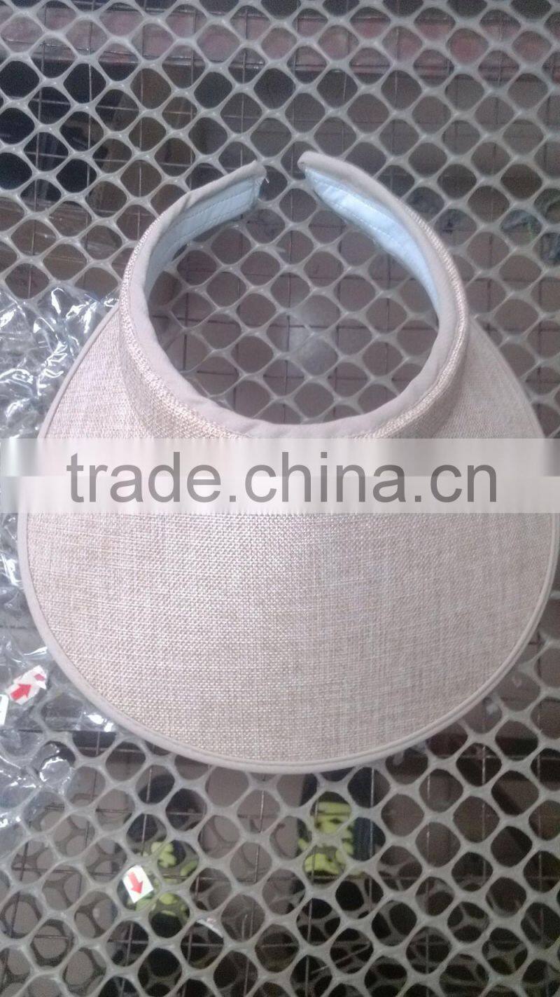 wide bill topless sun visor cap