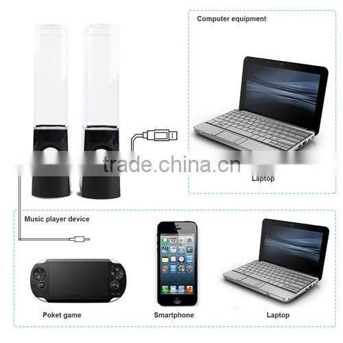 Hifi Stereo Bluetooth Speaker Subwoofers Dancing Water Speaker With Color Changing Light