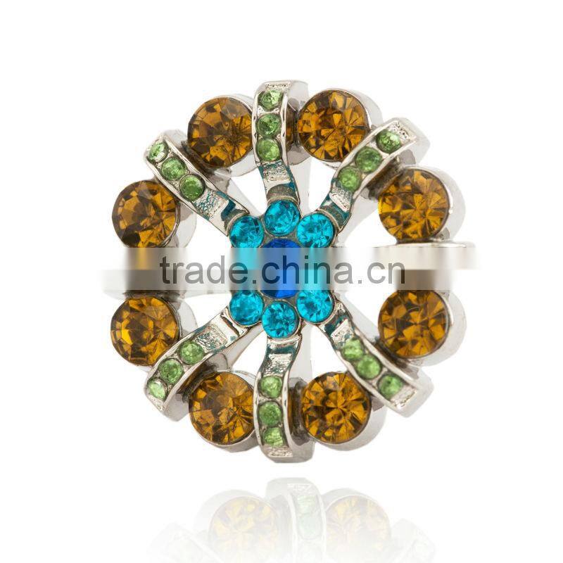 Wholesale Large Plastic Button with Rhinestone