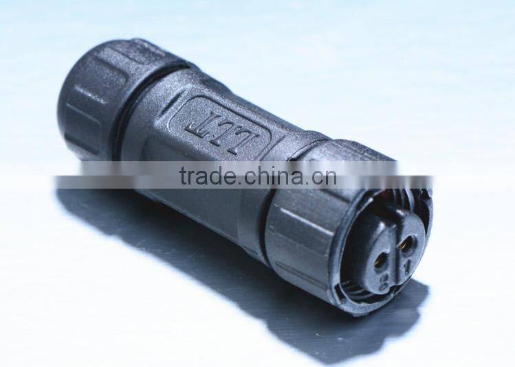 M12 2 pole rear panel mounted waterproof connector