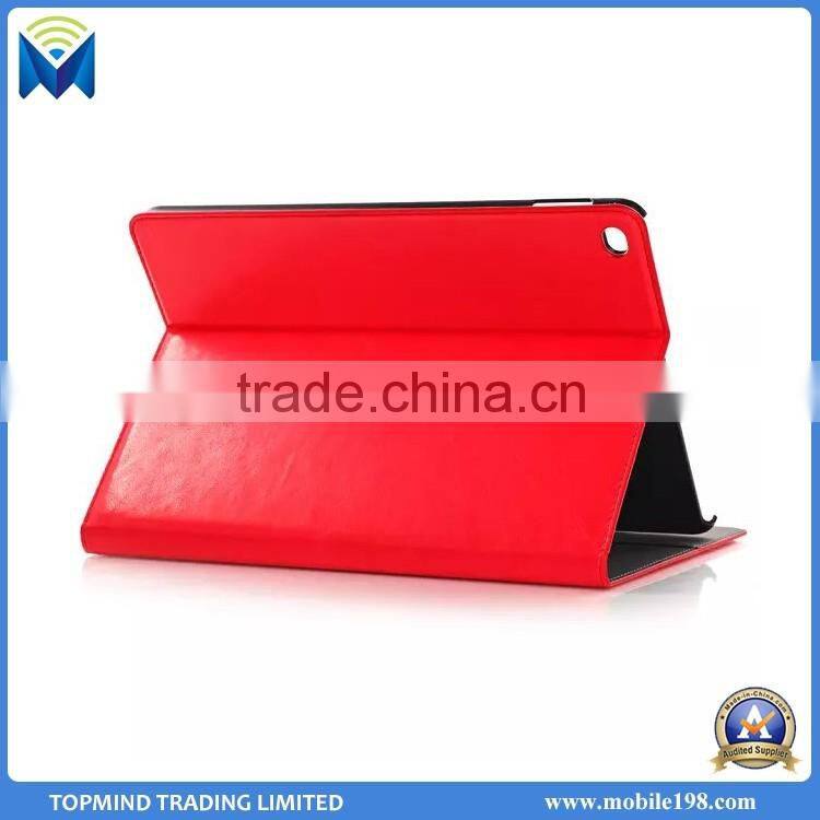 High Quality Leather Flip Cover Case for iPad Air 2 with Card Slot