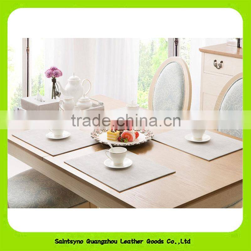 Set of 4pcs Square Waterproof PU Leather Placemat BigTable Coasters 16017