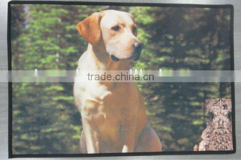 animal design transfer printed door mat