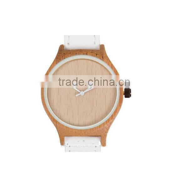 Hot selling leather strap cheap Wooden watches for men and women