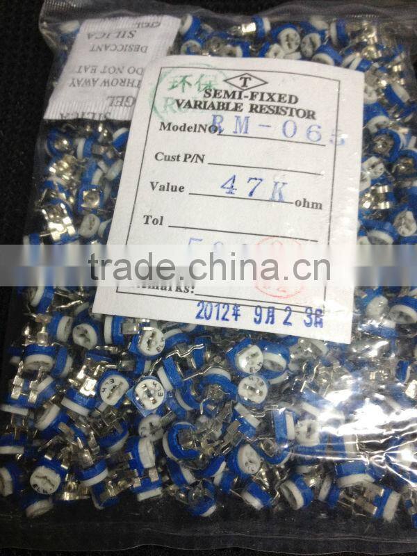 47K trimmer resistor/adjustable resistors/carbon trimmer resistor/variable resistor/adjustable potentiometers/resistor prices