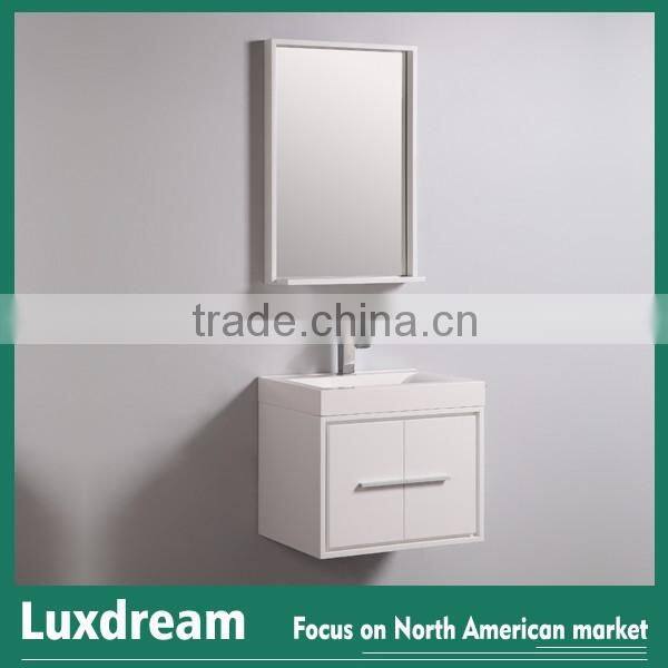 36 inch white wall hung bathroom vanity cabinet