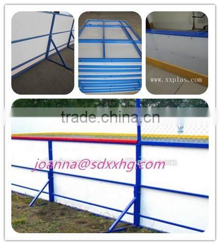 HDPE synthetic ice skating board /hockey rink barrier /HDPE dasher board