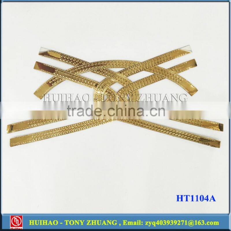 Gold color TPU plating shoes clip decorative chain (HT1104A)