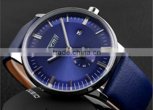 fashion man quartz leather japan movt quartz 3 atm water resistant watch