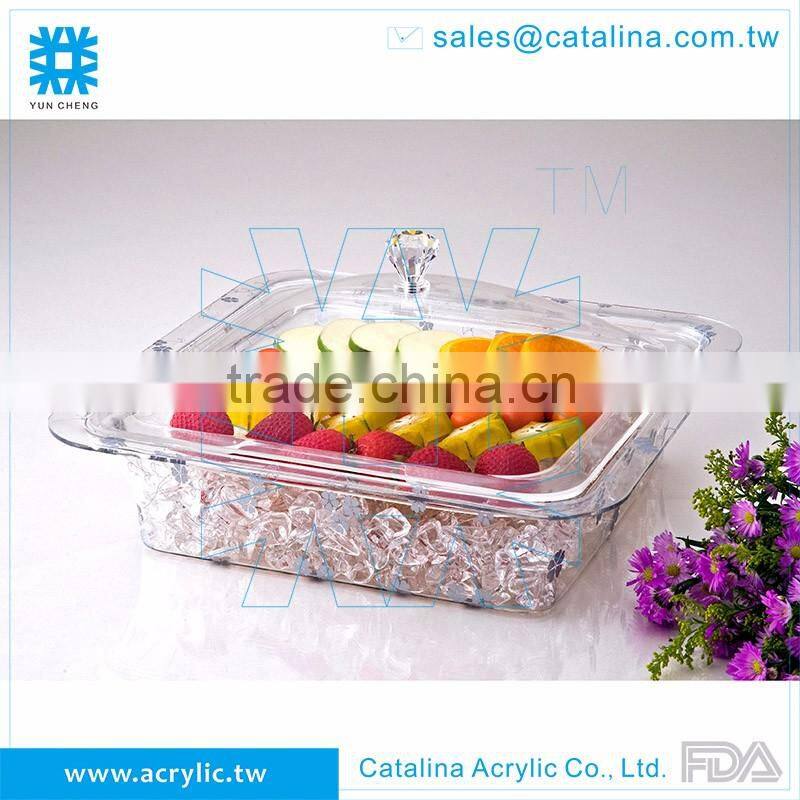 Functional Acrylic Product Clear Wine Barrel Ice Bucket Cooler