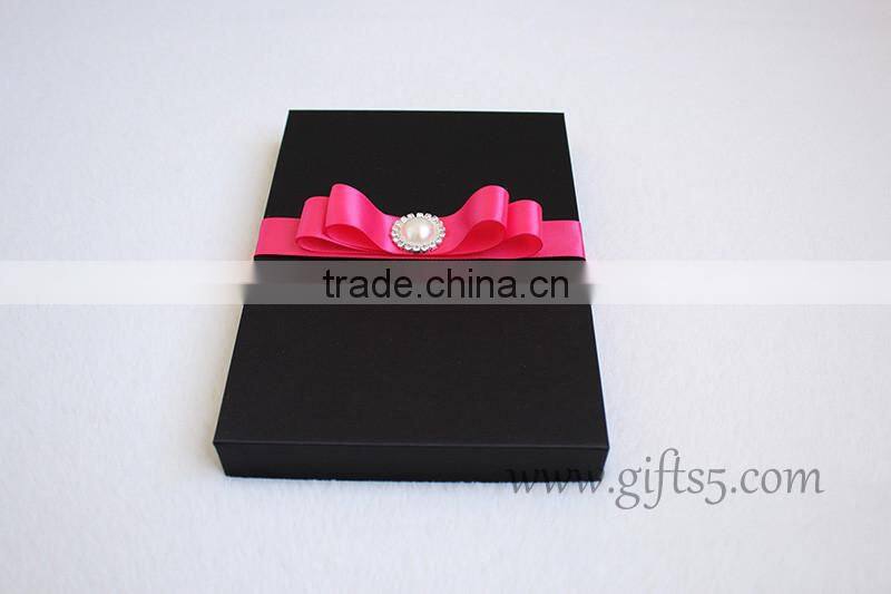 Elegant Black Wedding Invitation Box