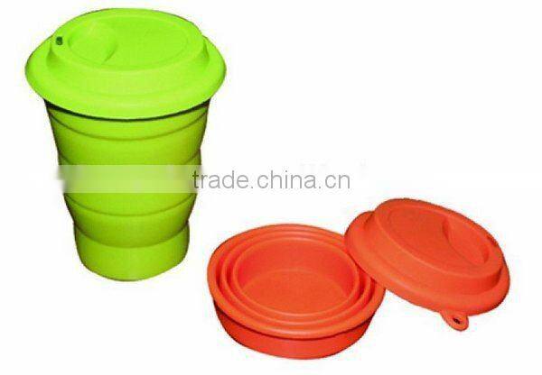 high quality fashion silicone collapsible cup