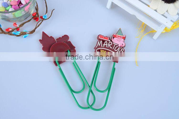 custom logo promotion plastic bookmark clip