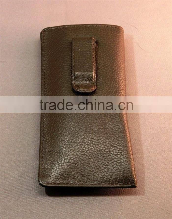 Customized design Premium Leather Eyeglass /Personlized Glasses Case with CLIP