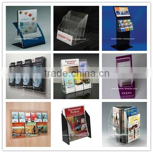 Table Top Transparent Acrylic Brochure Stand Leaflet Memo