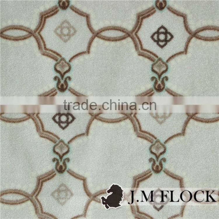 Washable upholstery print good sofa chair cover fabric on flock