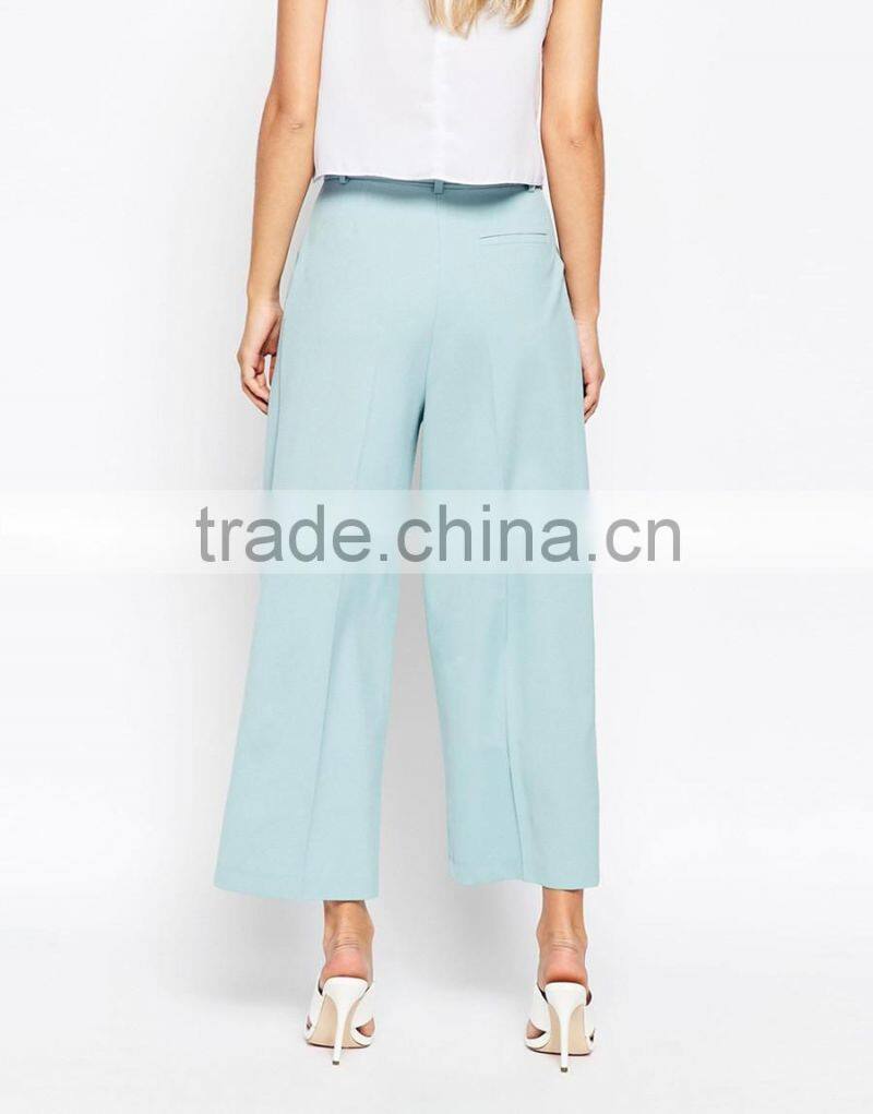 Wholesale women boudique blue belt cullote