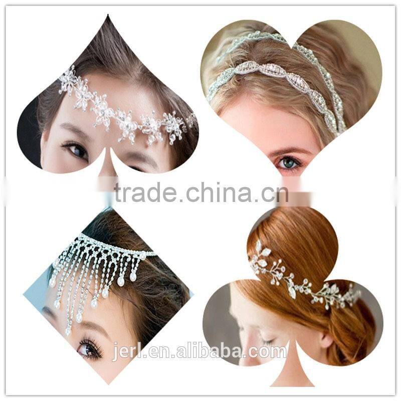 Water drop shape assorted clear crystal and opal stone center wholesale rhinestone trim