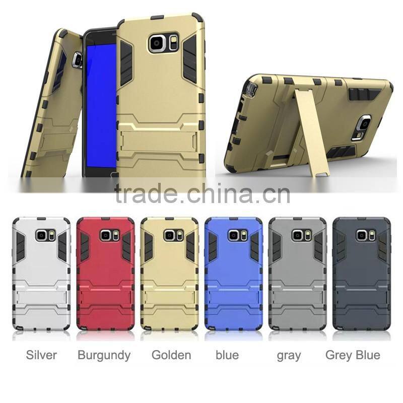 2 in 1 Shockproof Defender Armor PC+TPU Back Cover Case for Samsung Note 5 with KickStand