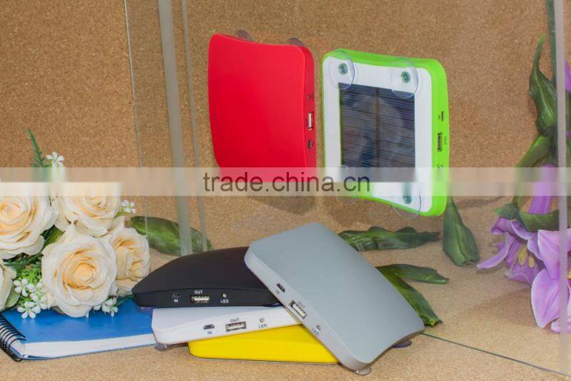 Creative window stick waterproof solar charger, 1800Mah-5200Mah solar power bank