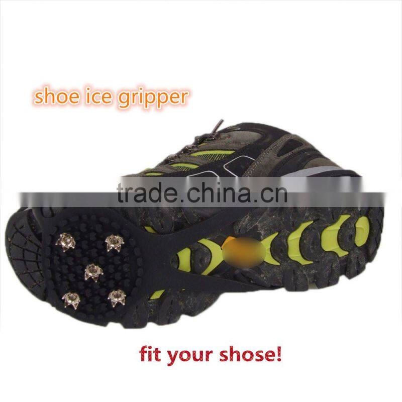 2015 High quality saled best eco-friendly four size shoe ice gripper for keeping safe