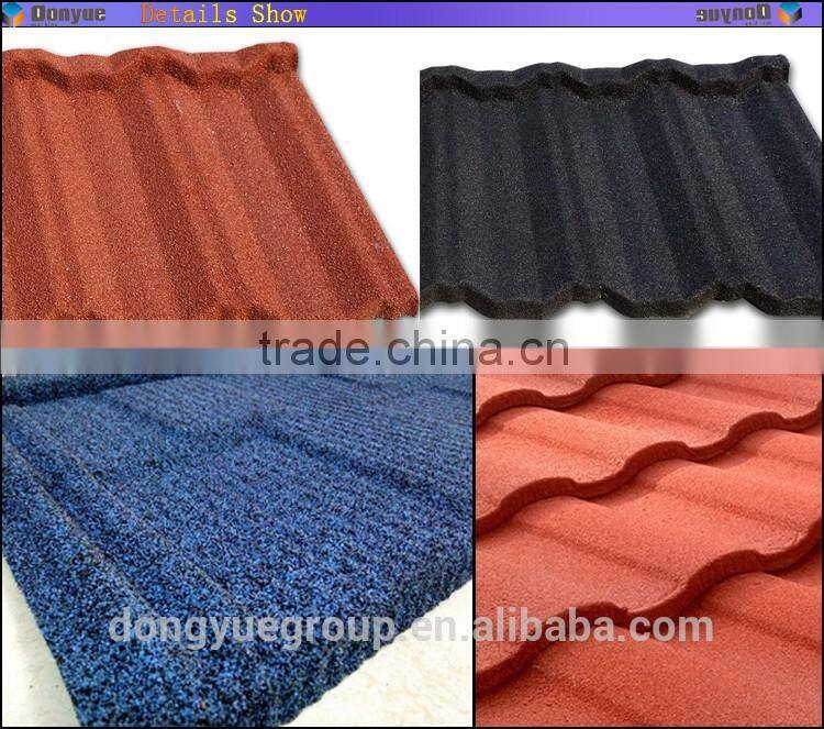 New design hot in 2016 color sand coated roof tile pvc roof tile