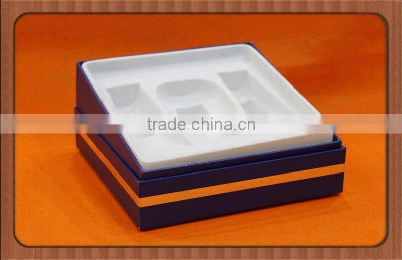 wholesale high quality luxury blister insert with flocking,PS flocking tray for personal care