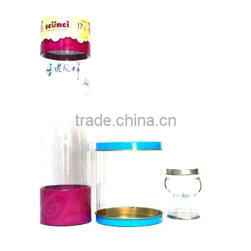 high quality wholesale plastic tube with printing ,beautiful round gift box
