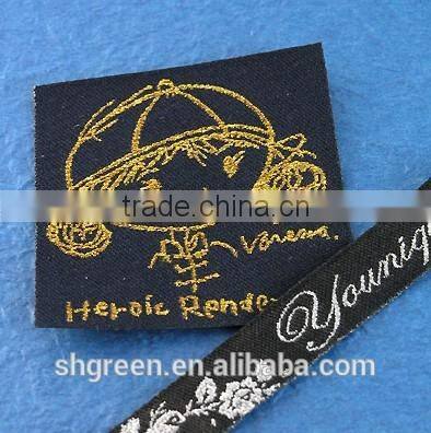 100% damask neck woven label