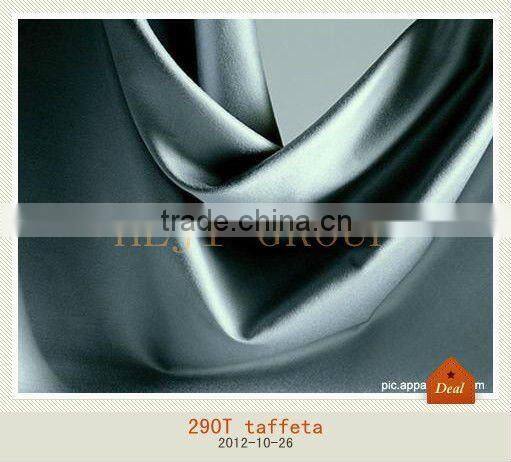 290T polyester taffeta fabric for lining/100% poly