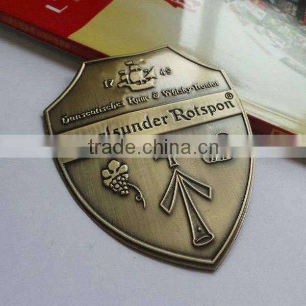 3M adhesive aluminum silver embossed metal sticker label badge