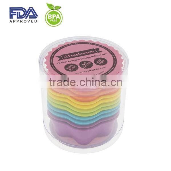 Silicone Flower Reusable Cupcake and Muffin Baking Cup