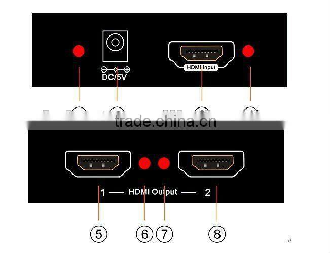 HDMI Splitter 1x2, operating Frequency up to 225MHz