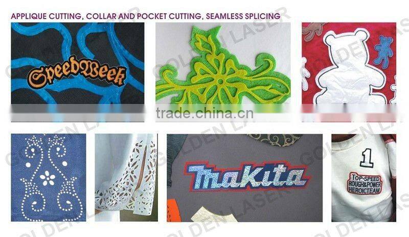 Laser Cutting Machine Embroidery Industry/Co2 Laser Cutter Fabrics