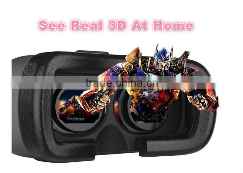 High quality vr box 2.0 virtual reality 3d glasses with controller