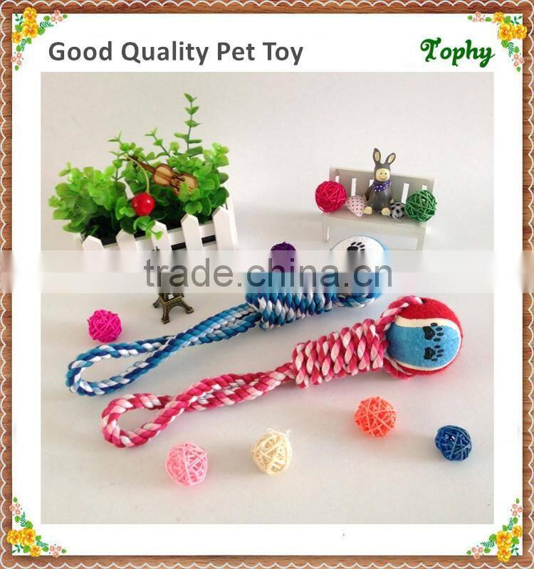 Cotton Rope with Strap A Tennis Ball Playthings Puppy Dog Toys