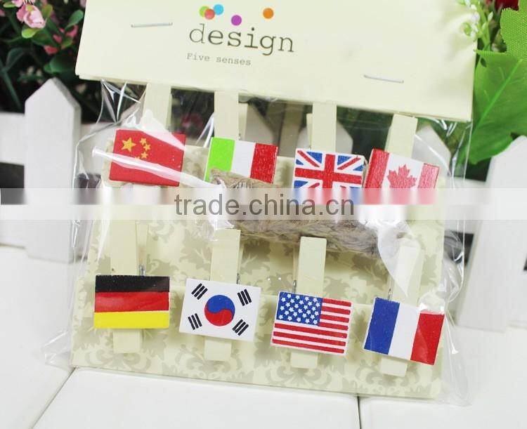 Natural Wooden Mini Craft Pegs Wood Colour Photo Hanging Spring Clips