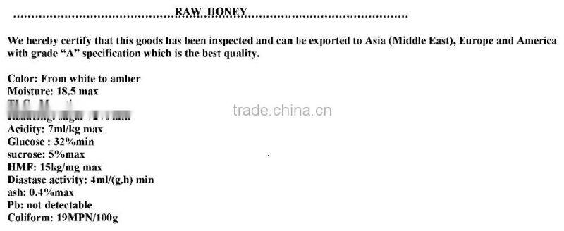 hot sale 100% pure natural honey