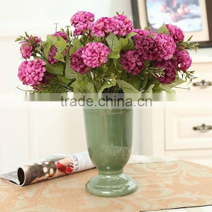 7 branches artificial indoor decoration silk plastic mum flower for sale