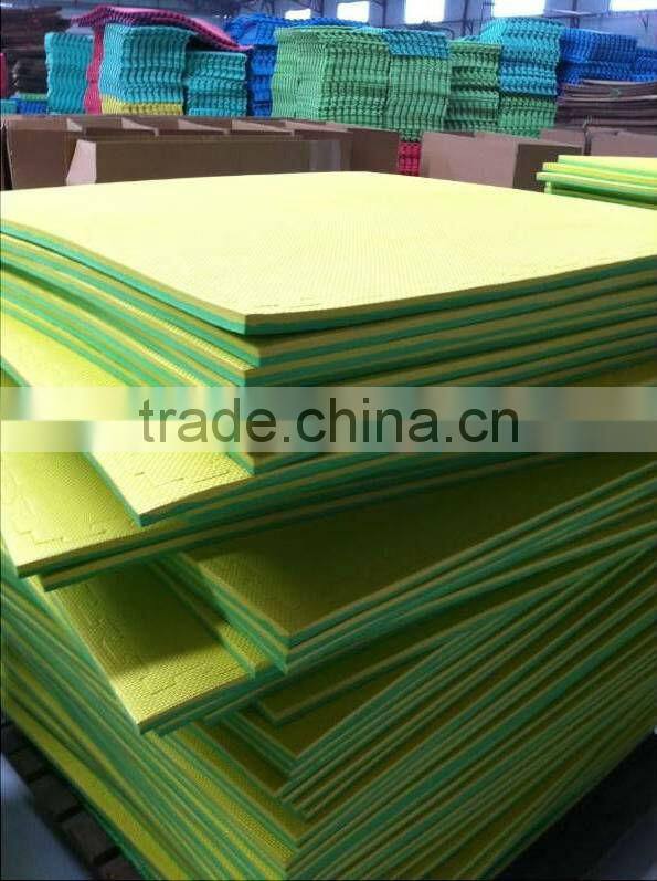 2016 New Pre Sales Red/Yellow Color Double T pattern EVA Foam Mats tiles