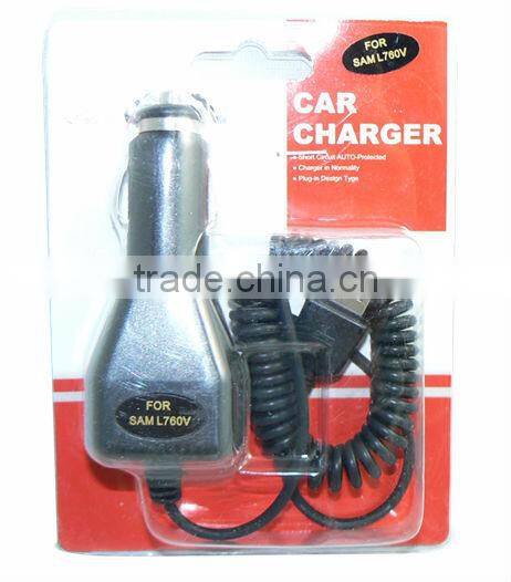 Stock bottom price for samsung car charger for 12~24V/1A retractable cable usb car charger for samsung A117/A127/A137/ A167/L760