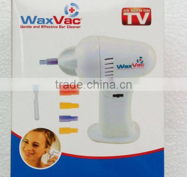 Safe And Convenient Electronic Plastic White Waxvac Ear Cleaner