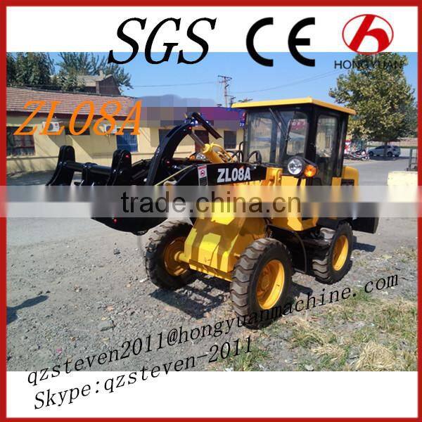 CE certificate 0.8T small agricultural wheel loader